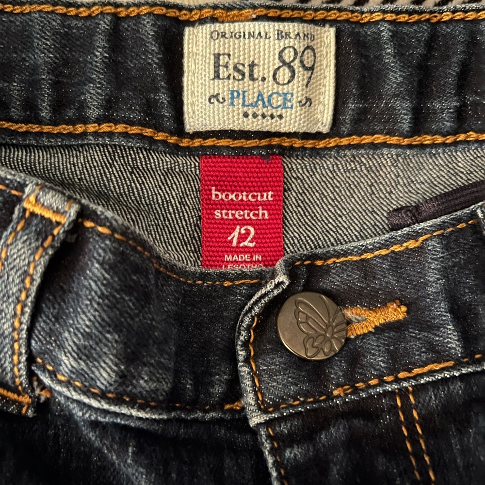 Children’s Place Girls Bootcut Stretch Jeans - Picture 3 of 4